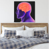 Conceptueel Afbeelding van het menselijk brein 1 Canvas Afdruk (Insitu (Slaapkamer))