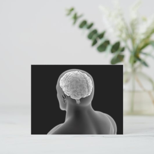 Conceptueel Afbeelding van het menselijk brein 2 Briefkaart (Staand voorkant)
