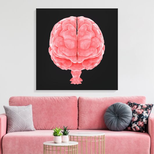 Conceptueel Afbeelding van het menselijk brein 3 Canvas Afdruk (Insitu (Woonkamer))