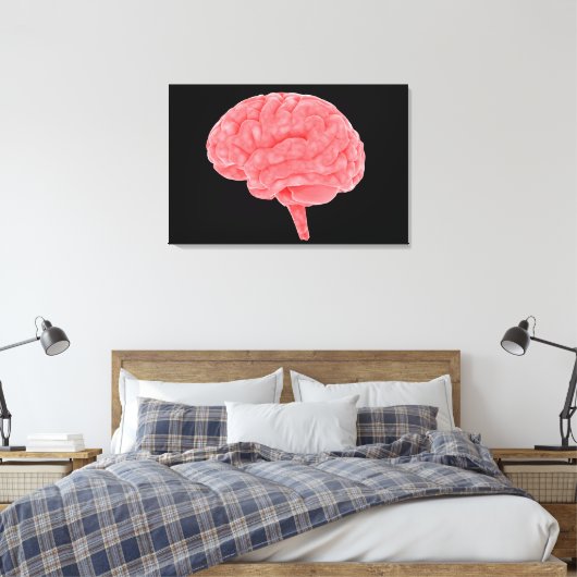 Conceptueel Afbeelding van het menselijk brein 4 Canvas Afdruk (Insitu (Slaapkamer))