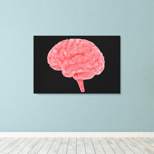 Conceptueel Afbeelding van het menselijk brein 4 Canvas Afdruk (Insitu (Houten vloer))
