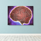 Conceptueel Afbeelding van het menselijk brein 6 Canvas Afdruk (Insitu (Houten vloer))