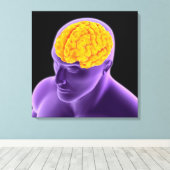 Conceptueel Afbeelding van het menselijk brein 8 Canvas Afdruk (Insitu (Houten vloer))