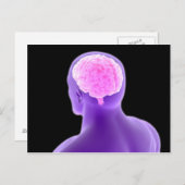 Conceptueel Afbeelding van het menselijk brein 9 Briefkaart (Voorkant / Achterkant)