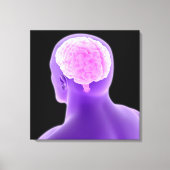 Conceptueel Afbeelding van het menselijk brein 9 Canvas Afdruk (Voorkant)