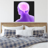 Conceptueel Afbeelding van het menselijk brein 9 Canvas Afdruk (Insitu (Slaapkamer))