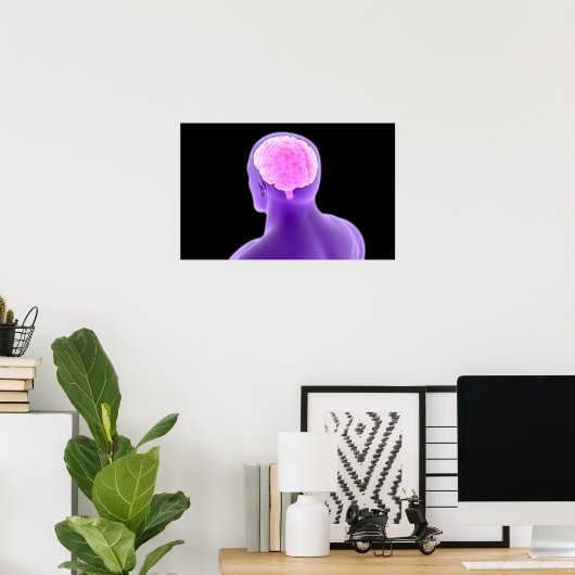 Conceptueel Afbeelding van het menselijk brein 9 Poster (Thuiskantoor)