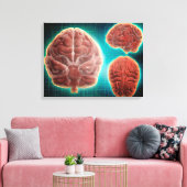 Conceptueel Afbeelding van het menselijk brein op Canvas Afdruk (Insitu (Woonkamer))