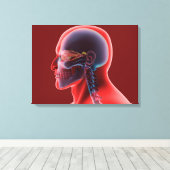 Conceptueel Afbeelding van het menselijk oog en de Canvas Afdruk (Insitu (Houten vloer))