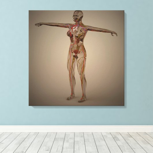 Conceptueel Afbeelding van het menselijk zenuwstel Canvas Afdruk (Insitu (Houten vloer))