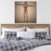 Conceptueel Afbeelding van het menselijk zenuwstel Canvas Afdruk (Insitu (Slaapkamer))