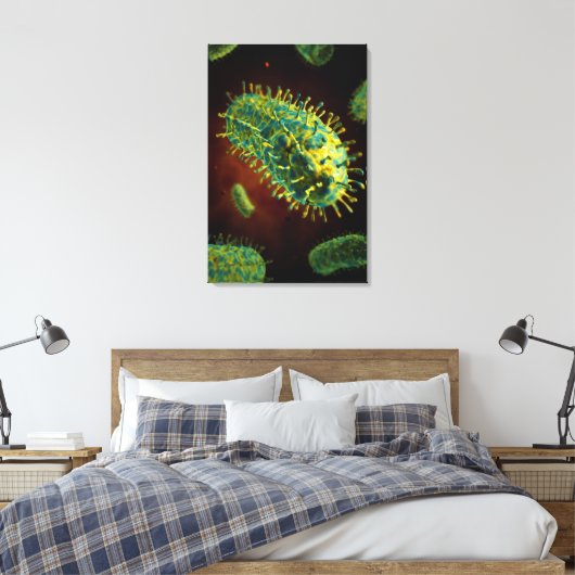 Conceptueel Afbeelding van het rabiësvirus 1 Canvas Afdruk (Insitu (Slaapkamer))