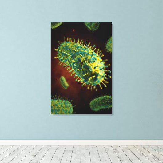Conceptueel Afbeelding van het rabiësvirus 1 Canvas Afdruk (Insitu (Houten vloer))