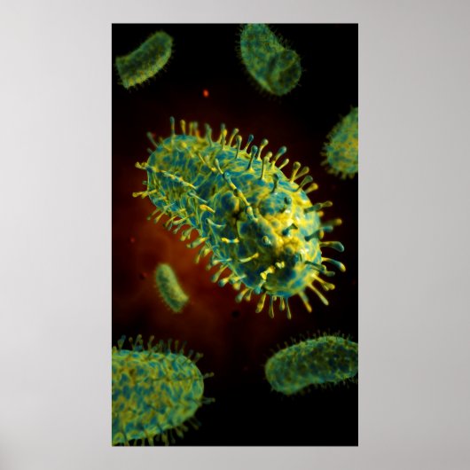 Conceptueel Afbeelding van het rabiësvirus 1 Poster (Voorkant)