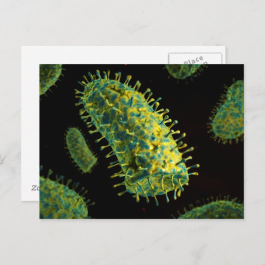 Conceptueel Afbeelding van het rabiësvirus 2 Briefkaart (Voorkant / Achterkant)