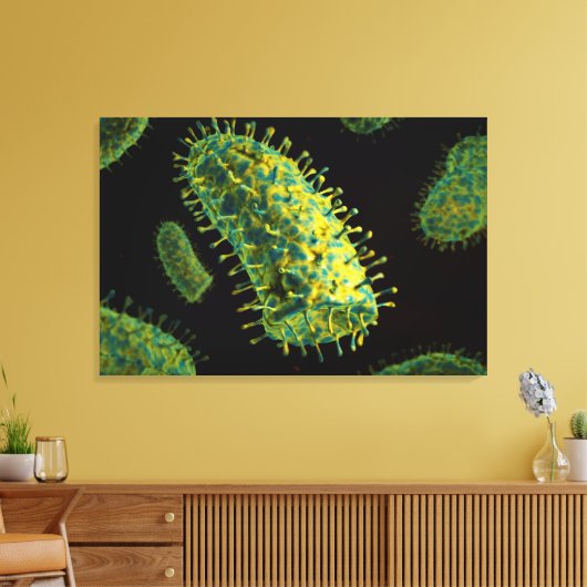 Conceptueel Afbeelding van het rabiësvirus 2 Canvas Afdruk (Insitu (Woonkamer))