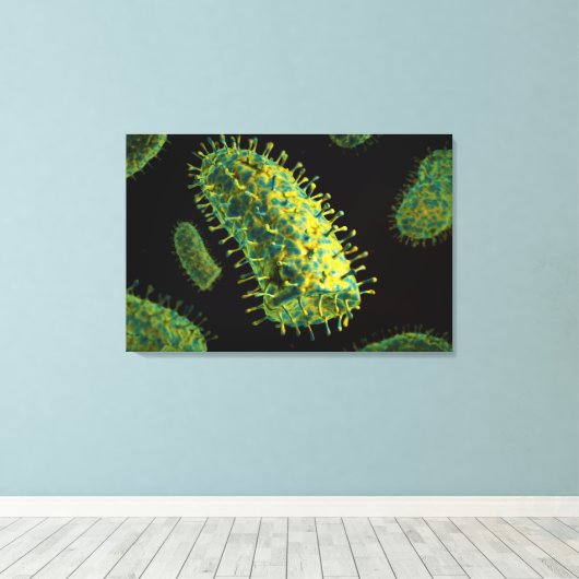 Conceptueel Afbeelding van het rabiësvirus 2 Canvas Afdruk (Insitu (Houten vloer))