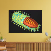 Conceptueel Afbeelding van het rabiësvirus 3 Canvas Afdruk (Insitu (Woonkamer))