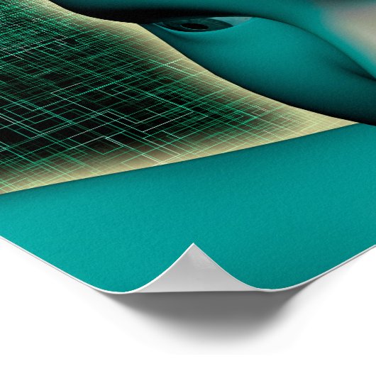 Conceptueel Afbeelding van het Vrouw met brein 1 Poster (Hoek)