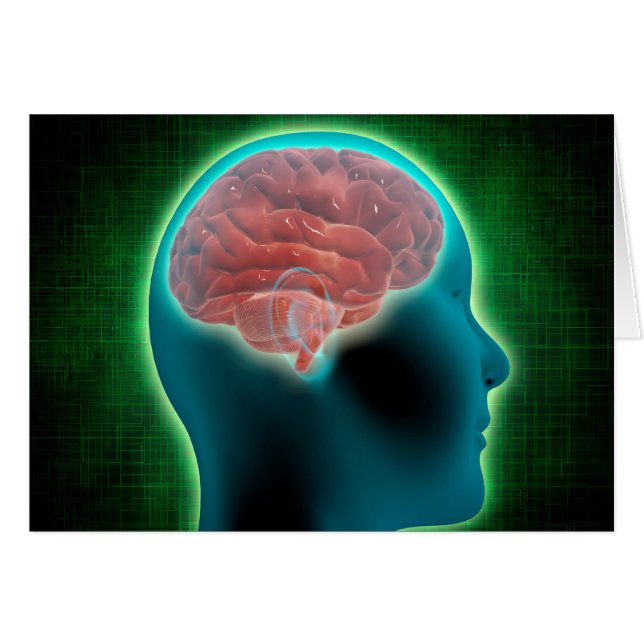 Conceptueel Afbeelding van het Vrouw met brein 2 (Voorkant Horizontaal)