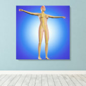Conceptueel Afbeelding van het Vrouw Zenuwstelsel Canvas Afdruk (Insitu (Houten vloer))