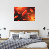 Conceptueel Afbeelding van lagellaatbacterie 1 Canvas Afdruk (Insitu (Slaapkamer))