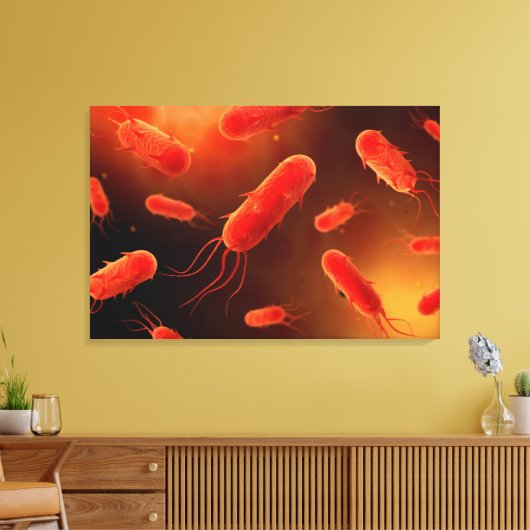 Conceptueel Afbeelding van lagellaatbacterie 1 Canvas Afdruk (Insitu (Woonkamer))
