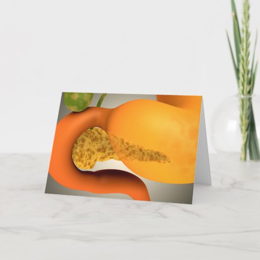 Conceptueel Afbeelding van Menselijke Alvleesklier Kaart (Voorkant)