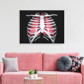 Conceptueel Afbeelding van menselijke longen en ri Canvas Afdruk (Insitu (Woonkamer))