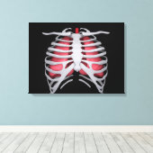 Conceptueel Afbeelding van menselijke longen en ri Canvas Afdruk (Insitu (Houten vloer))