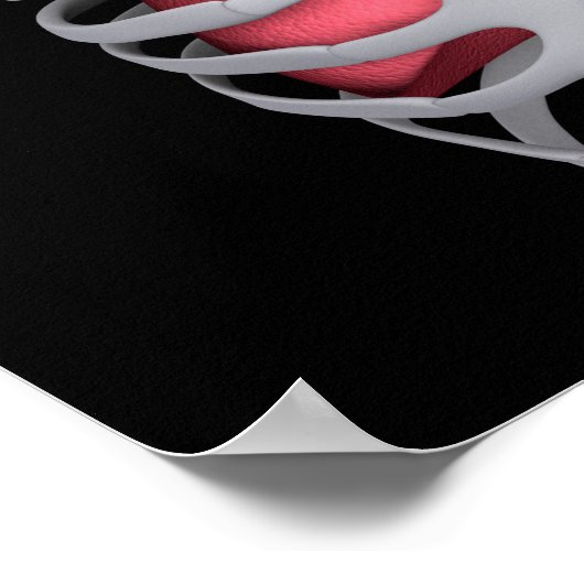 Conceptueel Afbeelding van menselijke longen en ri Poster (Hoek)