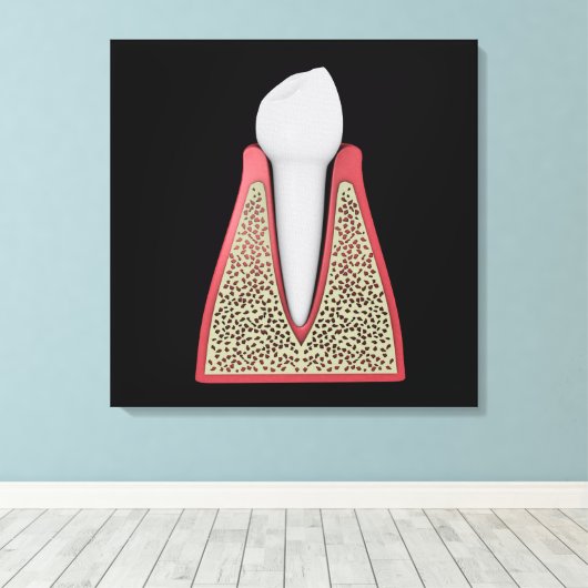 Conceptueel Afbeelding van menselijke tanden 1 Canvas Afdruk (Insitu (Houten vloer))