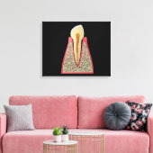 Conceptueel Afbeelding van menselijke tanden 2 Canvas Afdruk (Insitu (Woonkamer))