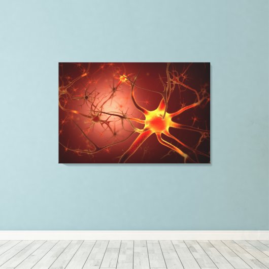 Conceptueel Afbeelding van Neuron 1 Canvas Afdruk (Insitu (Houten vloer))