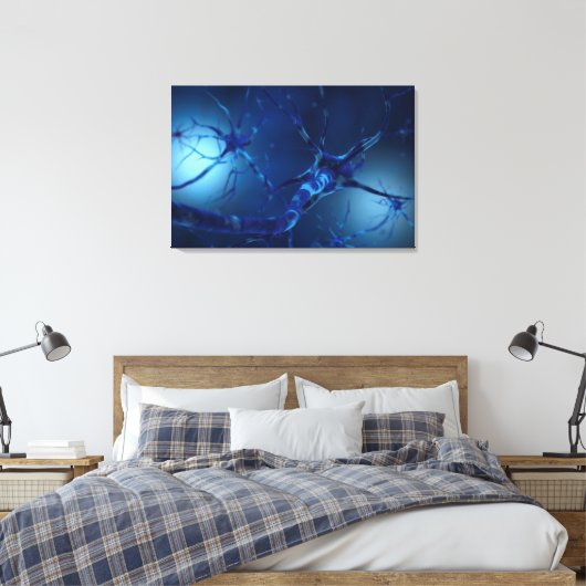 Conceptueel Afbeelding van Neuron 2 Canvas Afdruk (Insitu (Slaapkamer))