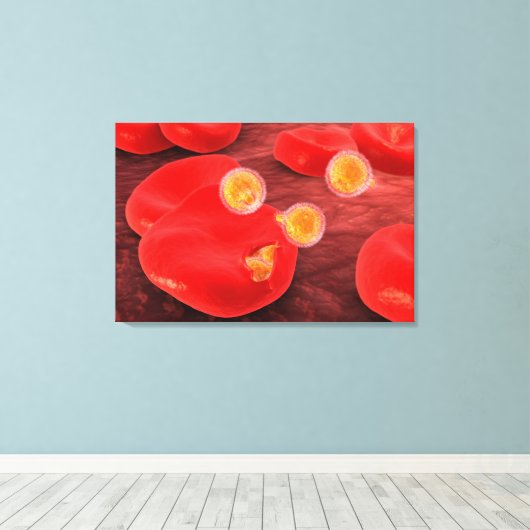 Conceptueel Afbeelding van paramecium 2 Canvas Afdruk (Insitu (Houten vloer))