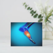 Conceptueel Afbeelding van pijn bij de mens Briefkaart (Staand voorkant)