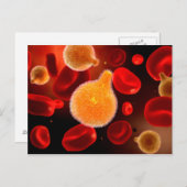 Conceptueel Afbeelding van plasma dat malaria vero Briefkaart (Voorkant / Achterkant)