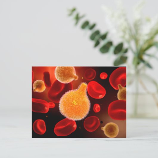 Conceptueel Afbeelding van plasma dat malaria vero Briefkaart (Staand voorkant)