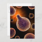 Conceptueel Afbeelding van plasma dat malaria vero Briefkaart (Voorkant / Achterkant)