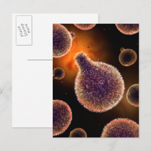 Conceptueel Afbeelding van plasma dat malaria vero Briefkaart (Voorkant / Achterkant)