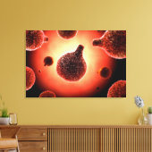 Conceptueel Afbeelding van plasma dat malaria vero Canvas Afdruk (Insitu (Woonkamer))