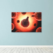 Conceptueel Afbeelding van plasma dat malaria vero Canvas Afdruk (Insitu (Houten vloer))