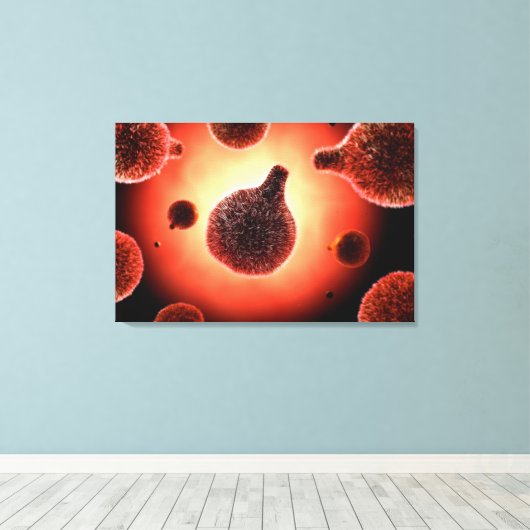 Conceptueel Afbeelding van plasma dat malaria vero Canvas Afdruk (Insitu (Houten vloer))