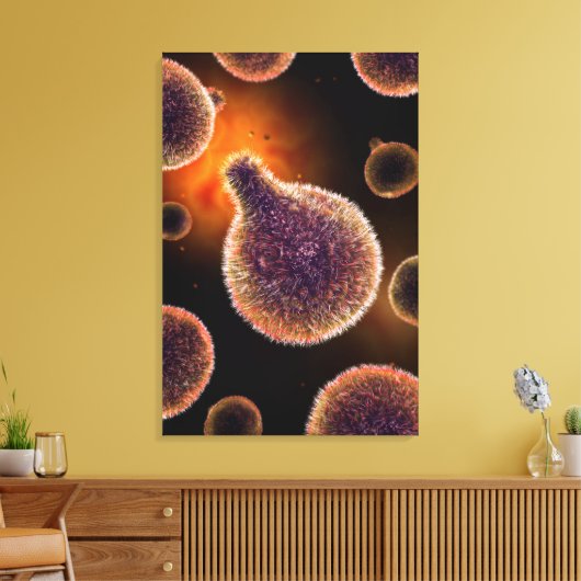 Conceptueel Afbeelding van plasma dat malaria vero Canvas Afdruk (Insitu (Woonkamer))