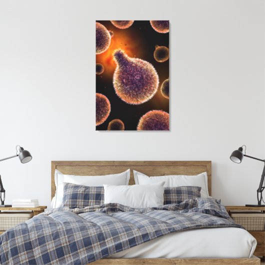 Conceptueel Afbeelding van plasma dat malaria vero Canvas Afdruk (Insitu (Slaapkamer))