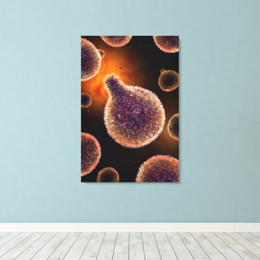 Conceptueel Afbeelding van plasma dat malaria vero Canvas Afdruk (Insitu (Houten vloer))