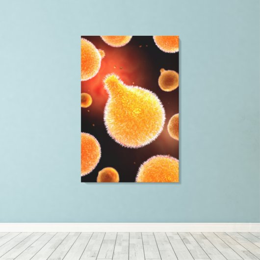 Conceptueel Afbeelding van plasma dat malaria vero Canvas Afdruk (Insitu (Houten vloer))