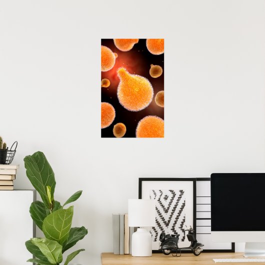 Conceptueel Afbeelding van plasma dat malaria vero Poster (Thuiskantoor)