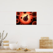 Conceptueel Afbeelding van plasma dat malaria vero Poster (Keuken)